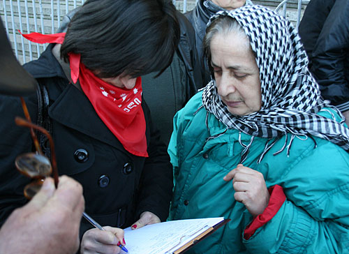 Митинг с требованием принятия нового пенсионного законодательства. Грузия, Тбилиси, 2 февраля 2010 года. Фото "Кавказского Узла"