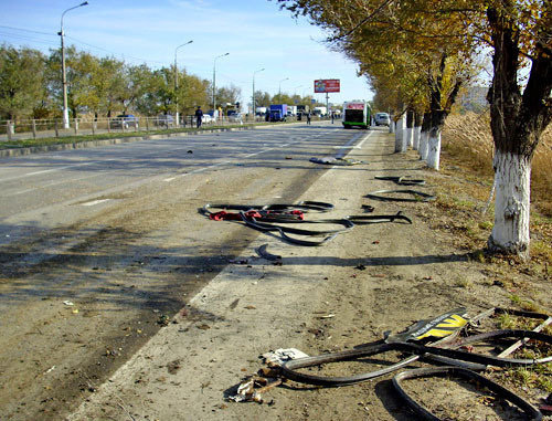 На месте теракта в Волгограде. 21 октября 2013 г. Фото http://www.34.mchs.gov.ru/