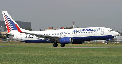 Взлёт Boeing 737-800 компании "Трансаэро". Фото: Aktug Ates, https://ru.wikipedia.org/wiki/%D0%92%D0%BD%D1%83%D0%BA%D0%BE%D0%B2%D0%BE_%28%D0%B0%D1%8D%D1%80%D0%BE%D0%BF%D0%BE%D1%80%D1%82%29