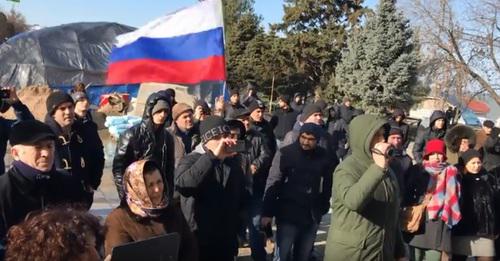 "Забастовка избирателей" в Махачкале. 28 января 2018 года. Кадр видео "Кавказского узла" https://www.youtube.com/watch?v=aOmrqq0IU2Q