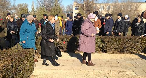 Открытие памятных знаков жертвам Холокоста. Волгоградская область, 22 ноября 2018 г. Фото Татьяны Филимоновой для "Кавказского узла"