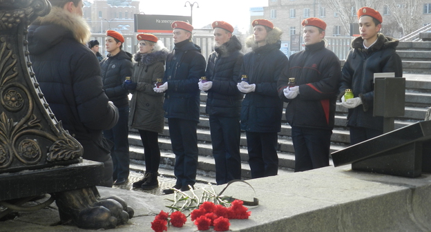 Митинг у железнодорожного вокзала в Волгограде, 29 декабря 2018 года. Фото Татьяны Филимоновой для "Кавказского узла". 