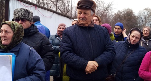 Торговцы Козьего рынка на акции протеста. 20.01.2019 г. Фото Людмилы Маратовой для "Кавказского узла"