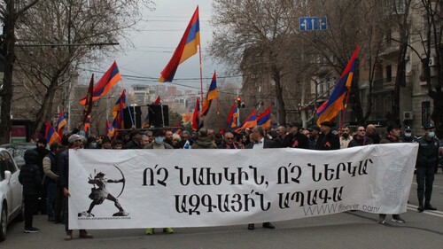 Митинг "Национально-демократического полюса" в Ереване 20 марта 2021 года. Фото Тиграна Петросяна для "Кавказского узла"