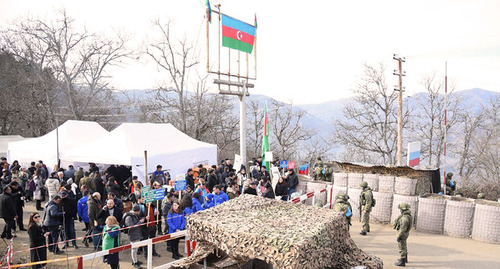 Заблокированный Лачинский коридор. Фото: https://mediamax.am/ru/news/karabakh/49726/