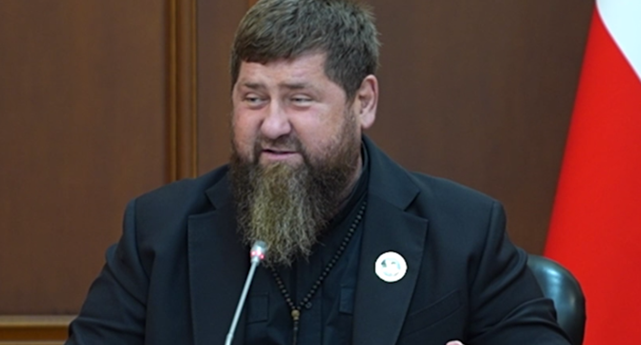 Рамзан Кадыров. Стоп-кадр видео от 14.07.23 из Telegram-канала Кадырова, https://t.me/RKadyrov_95/3757