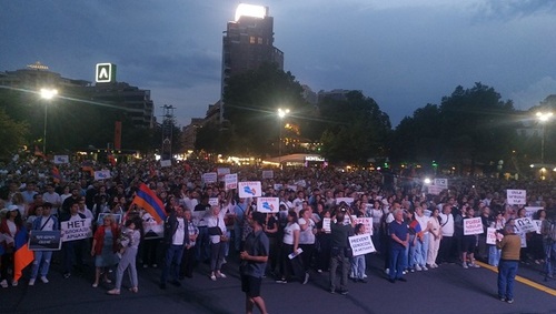 Митинг в Ереване, 25 июля 2023 года. Фото Тиграна Петросяна для "Кавказского узла".