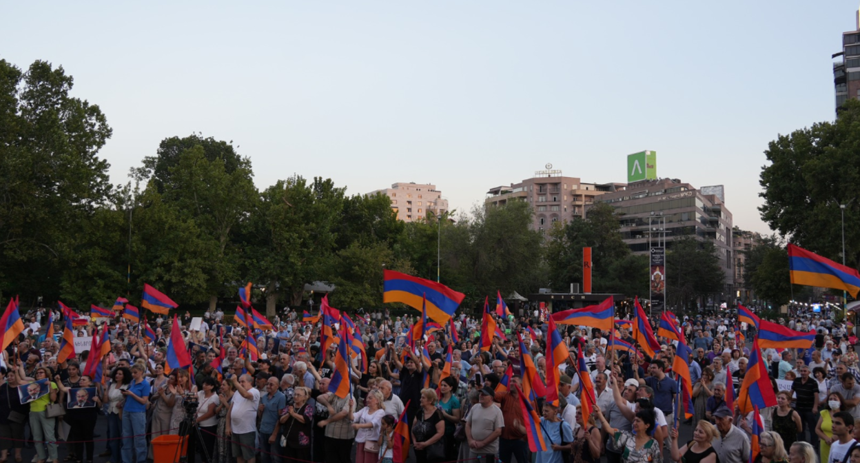 Участники митинга движения "Национально-демократический полюс". Фото от 24.08.23 из Facebook движения (деятельность компании Meta, владеющей Facebook, запрещена в России).