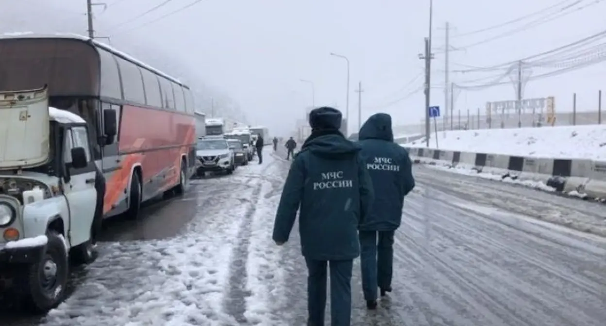 Военно-Грузинская дорога. Фото: пресс-службы ГУ МЧС по Северной Осетии