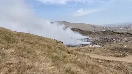 Пожар на свалке под Махачкалой. Фото: Минприроды РД