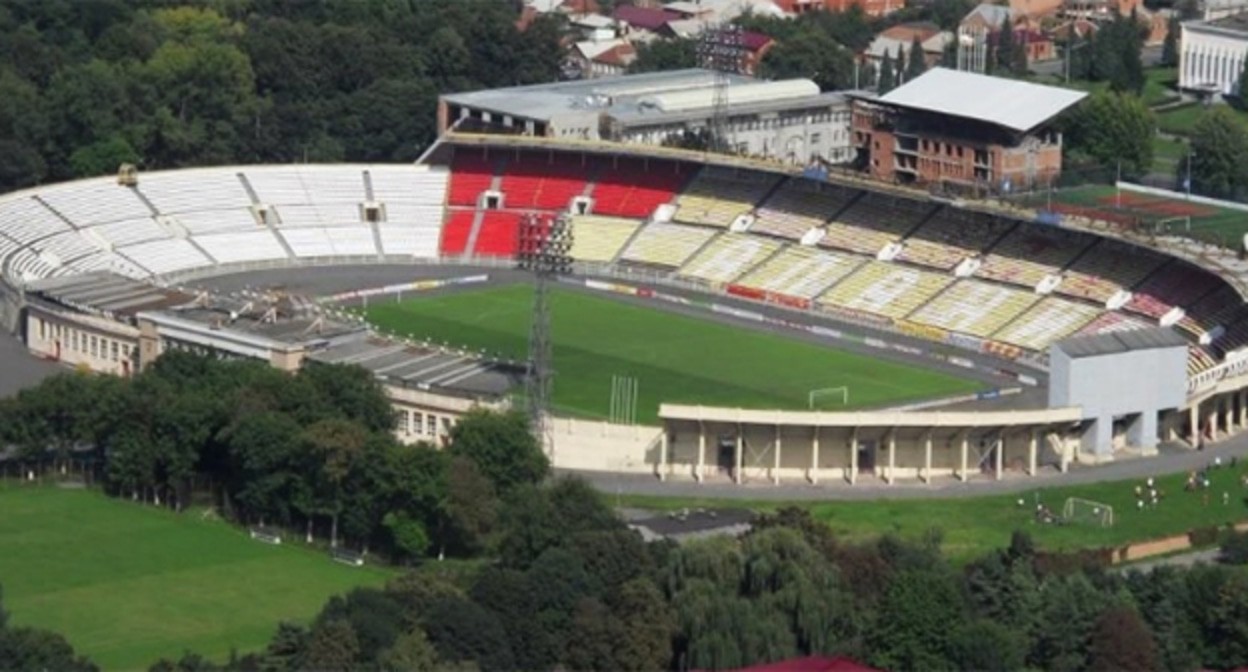 Стадион "Спартак". Фото с сайта ФК "Алания" https://spartak-vladikavkaz.ru/stadium