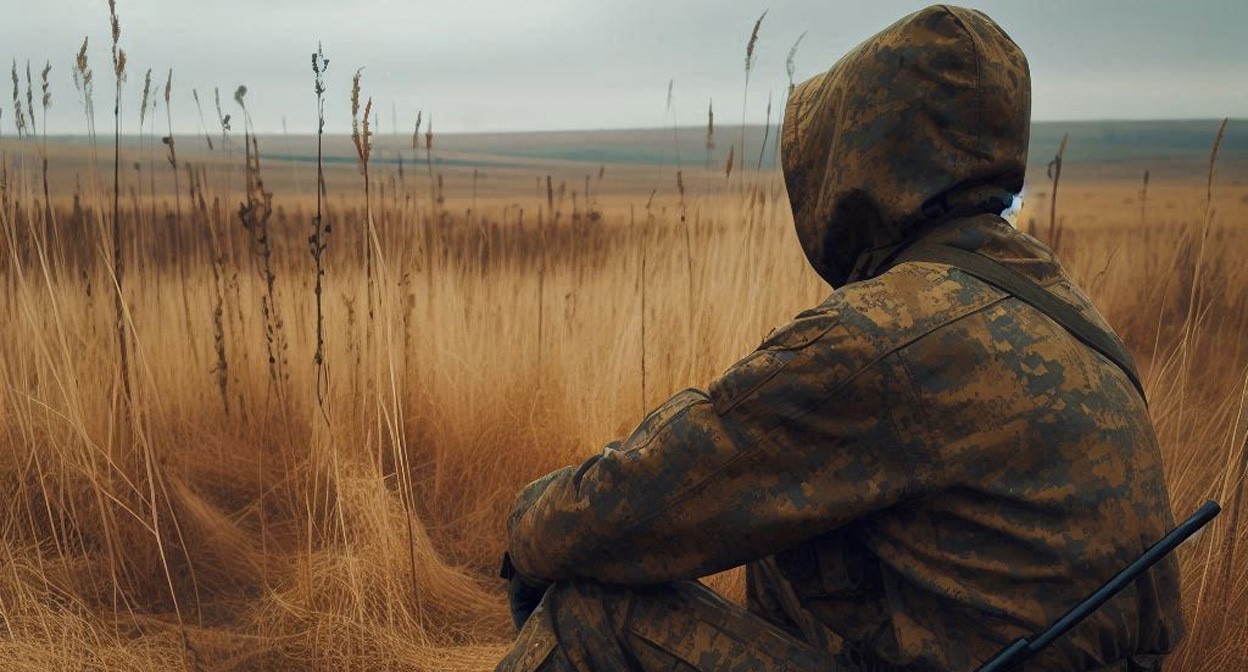 Военный на СВО. Иллюстрация создана "Кавказским узлом" с помощью ИИ в программе Copilot